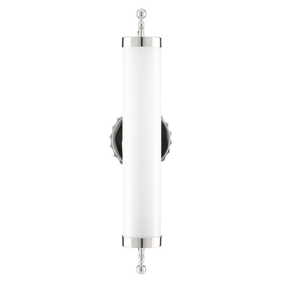 QNC-LATIMER-WB-PN  LATIMER Polished Nickel /White// настенный E27 1х60  х   