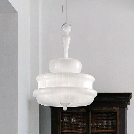 NOVECENTO SP G BC/RI  CR NOVECENTO chrom/white// подвесной E14 5х60  х  NOVECENTO SP G BC/RI  CR
