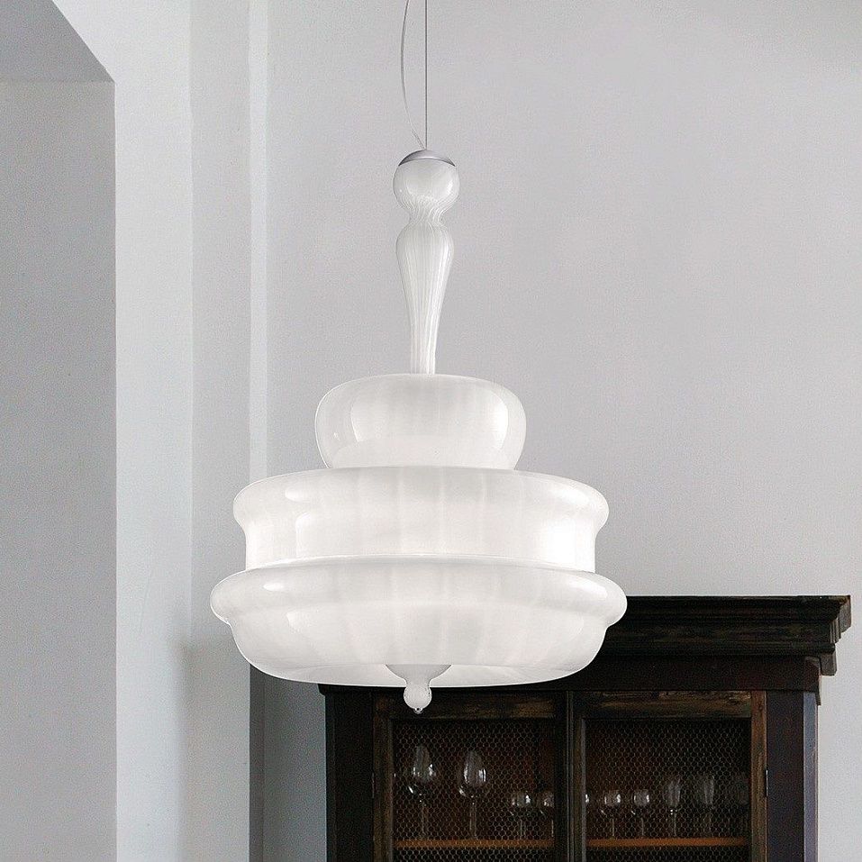 NOVECENTO SP G BC/RI  CR NOVECENTO chrom/white// подвесной E14 5х60  х   