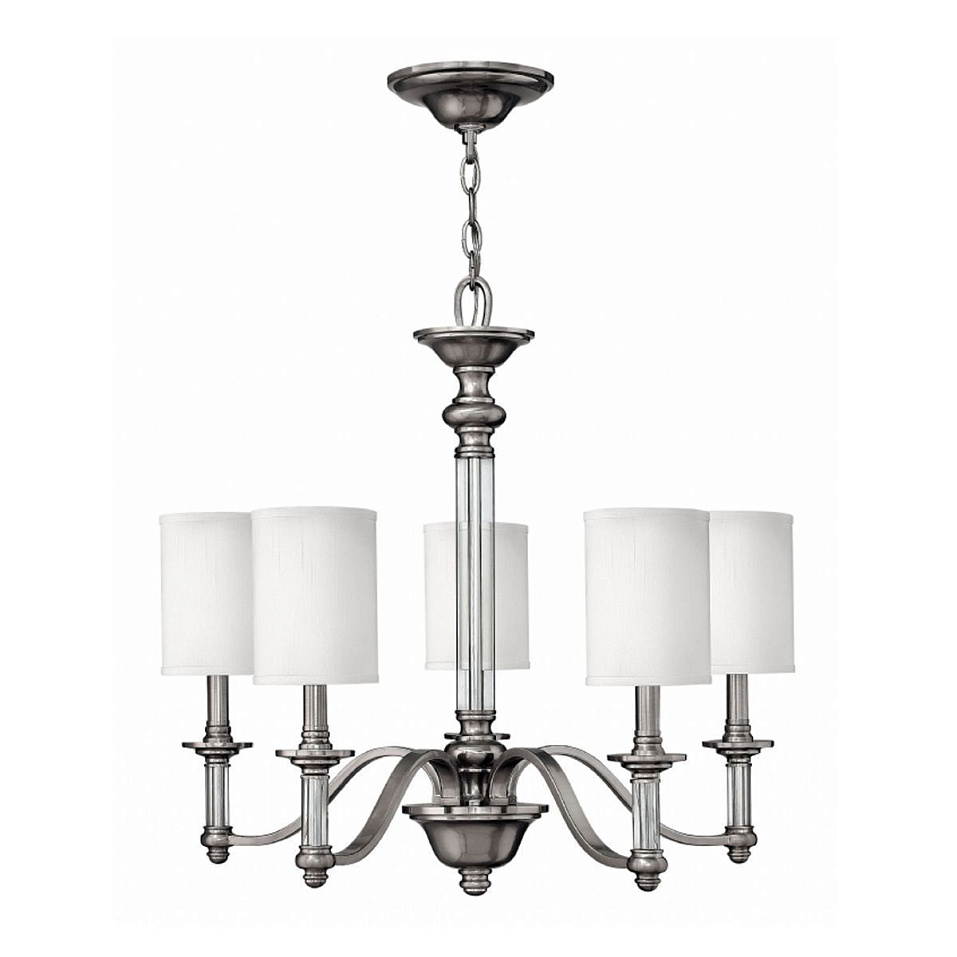 HK-SUSSEX5  SUSSEX Brushed Nickel /White// подвесной E14 5х60  х   
