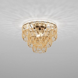 MINIGIOGALI PL 40 CR/AM BR MINIGIOGALI PL40 bronze/amber clear// потолочный E14 2х  х  MINIGIOGALI PL 40 CR/AM BR