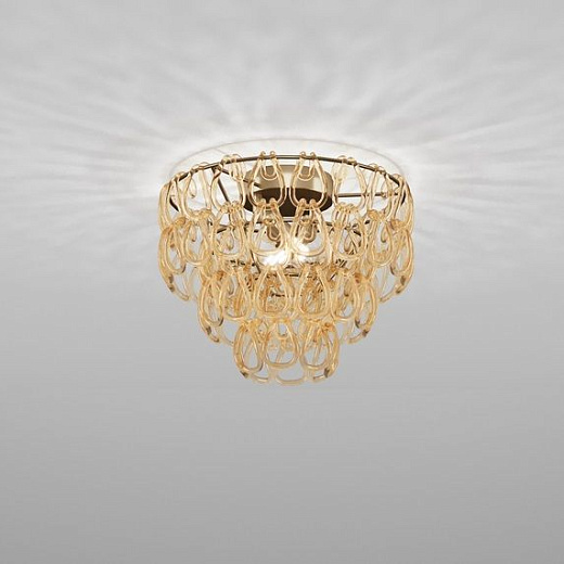MINIGIOGALI PL 40 CR/AM BR MINIGIOGALI PL40 bronze/amber clear// потолочный E14 2х  х  MINIGIOGALI PL 40 CR/AM BR
