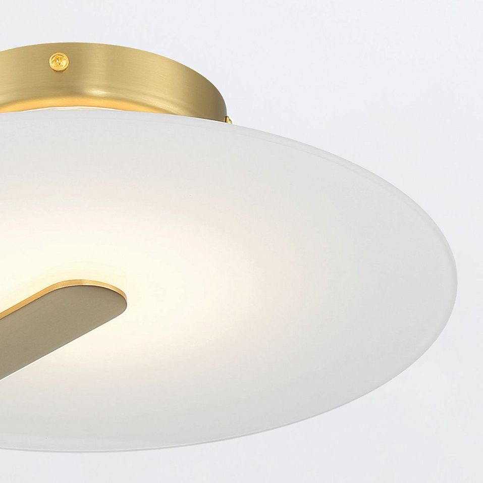 QN-NUVOLA-F-S-BG NUVOLA Brushed Gold/Frosted // потолочный LED 1х14  х   