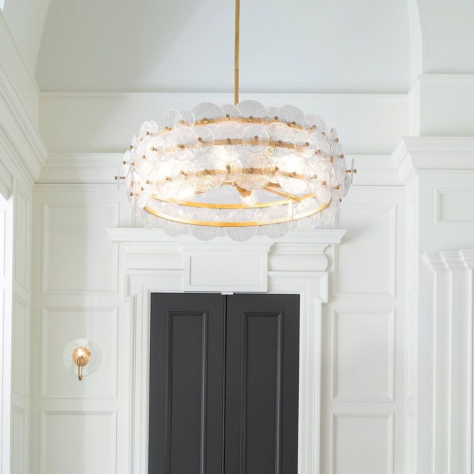 QN-RENE-6P-DSB RENE Distressed Brass/Clear Pressed // подвесной E27 6х60  х   