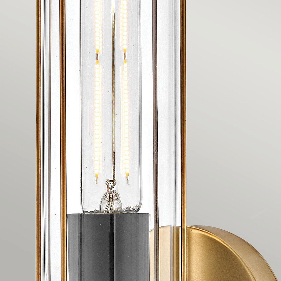 HK-MASTHEAD1-HBBK MASTHEAD Heritage Brass & Black /Clear// настенный E27 1х40  х   