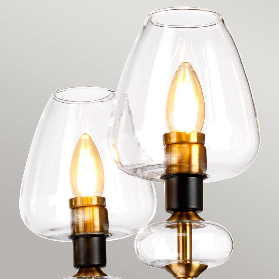 DL-ARMAND5-AB ARMAND Aged Brass Plated & Charcoal Black Paint/Clear// подвесной E14 5х40  х   