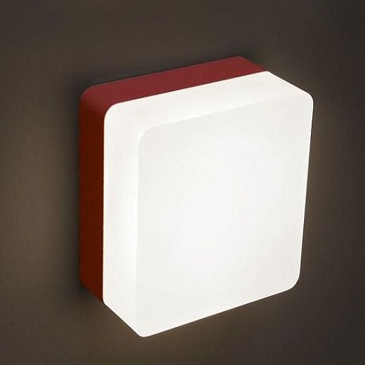 350 41 50 10 MUFFIN lacquered red///white потолочный LED 1х4,5 420lm х  350 41 50 10