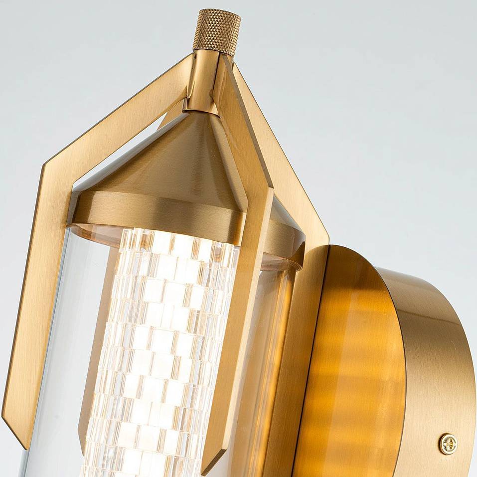 QN-ESPADA-1W-BG ESTRADA Gold/Clear//прозрачный настенный LED 1х18  х   