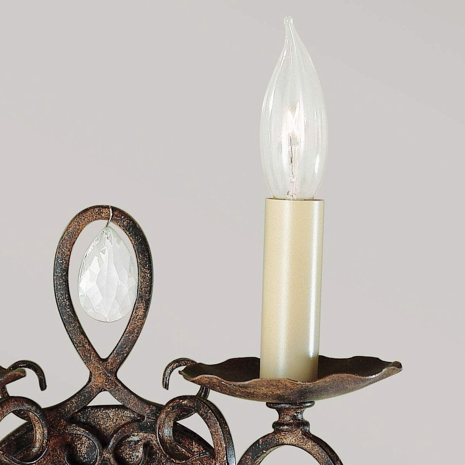 FE-CHATEAU2 CHATEAU Mocha Bronze/ K9 Cut Glass /// настенный E14 2х60  х   
