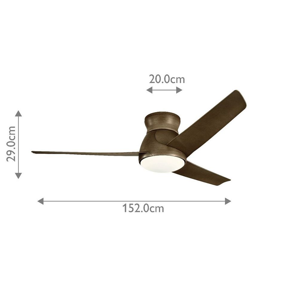 KLF-ERIS-60-WN ERIS Walnut /opal// потолочный LED 1х10  х   