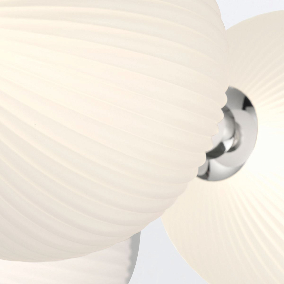 QN-PALMAS-2W-PN PALMAS Polished Nickel/Frosted White// настенный LED 1х18  х   