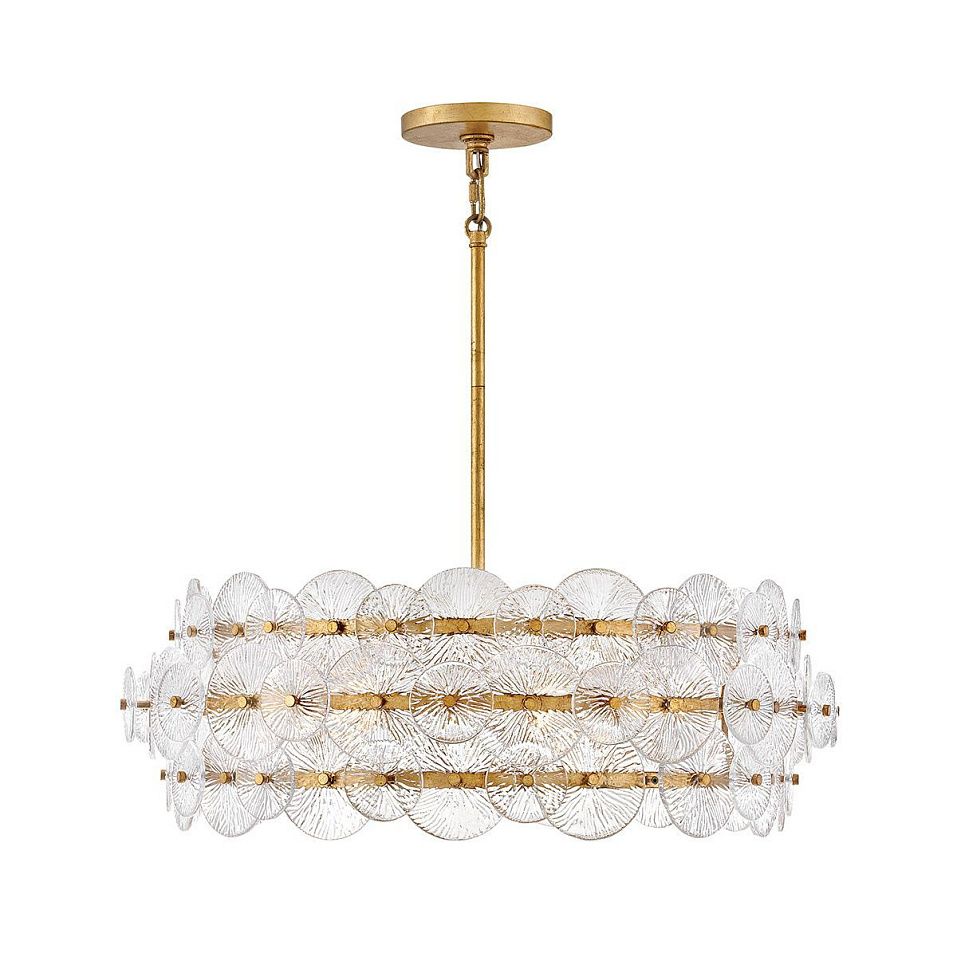 QN-RENE-6P-DSB RENE Distressed Brass/Clear Pressed // подвесной E27 6х60  х   