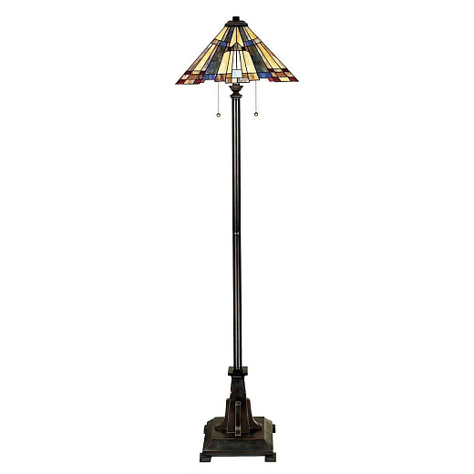 QZ-INGLENOOK-FL INGLENOOK Valiant Bronze/Multicoloured // напольный E27 2х60  х  QZ-INGLENOOK-FL