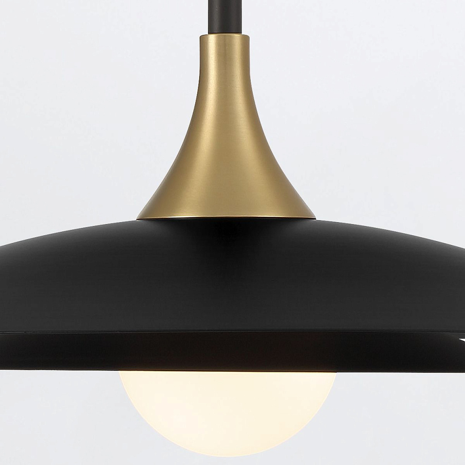 QN-WELSH-P-BK WELSH Matte Black/Brushed Gold/Matte Black//белый подвесной LED 1х15  х   