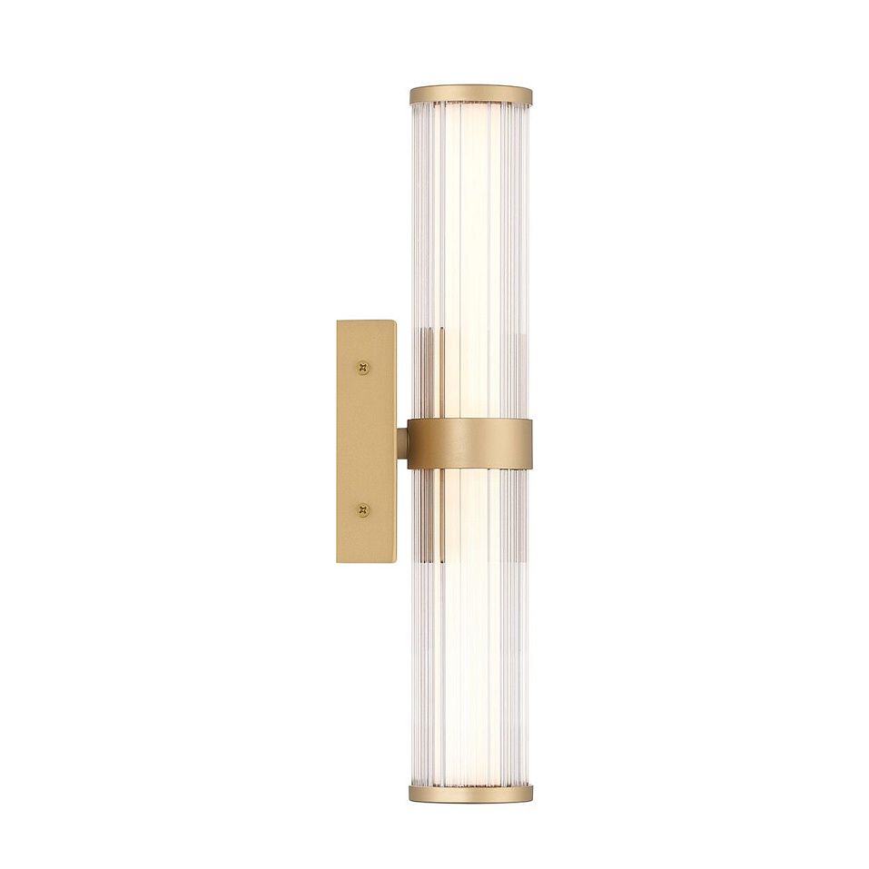 QN-FAYTON-S-BG FAYTON Brushed Gold/Clear// настенный LED 1х14  х   