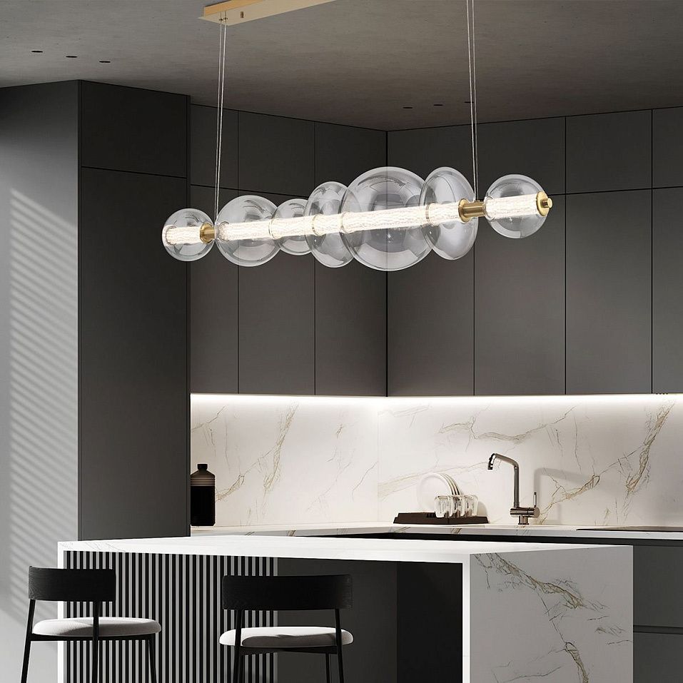 QN-ATOMO-LP7-BG  ATOMO Brushed Gold /Clear// подвесной LED 1х46  х   