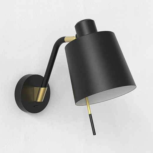 1441013+5013024 EDWARD  Matt Black / Matt Gold/Matt Black// настенный E27 1х12  х  1441013+5013024
