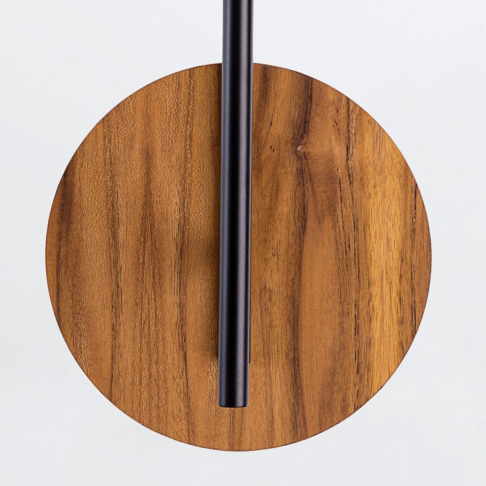 QN-DOT-WB1-TEAK DOT Teak Veneer / Black /Nickel/Teak Veneer// настенный GU10LED 1х8  х   