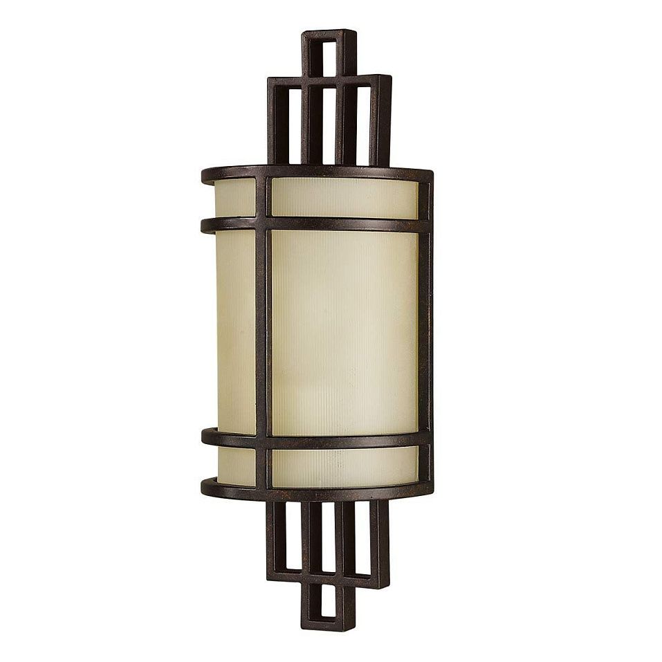 FE-FUSION1 FUSION Grecian Bronze/Amber Ribbed// настенный E27 1х60  х   