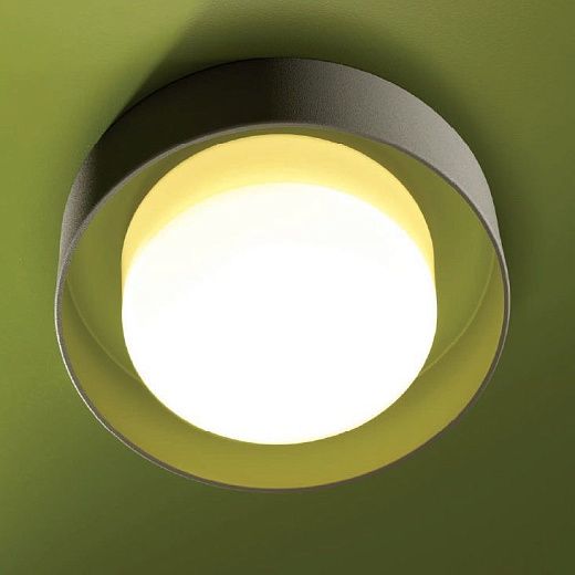 331 41 10 22/92 D=45cm LULU concrete grey/spring green/white satin glass потолочный GX24q-2 2х18  х  331 41 10 22/92 D=45cm