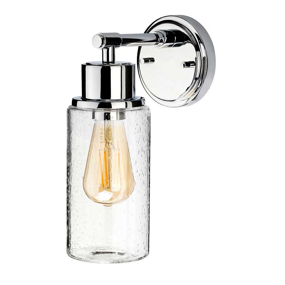 BATH-MORVAH1-PC MORVAH Polished Chrome /Clear Seeded Glass // настенный E27 1х60  х   