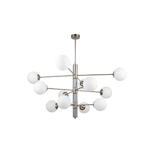 ULT-ZW-12(T) ULTIMO titanium/glass/matt white// подвесной E14 12х60  х  ULT-ZW-12(T)