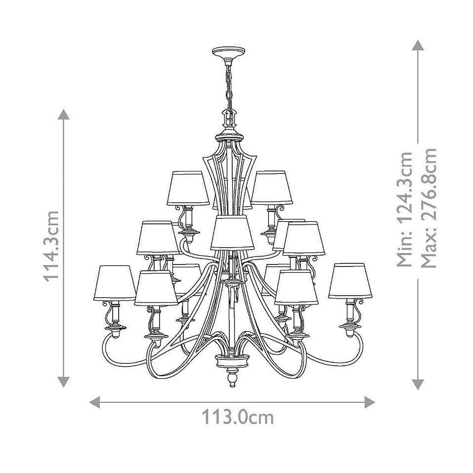 HK-PLYMOUTH15 PLYMOUTH Olde Bronze/Beige Organza // подвесной E14 15х40  х   