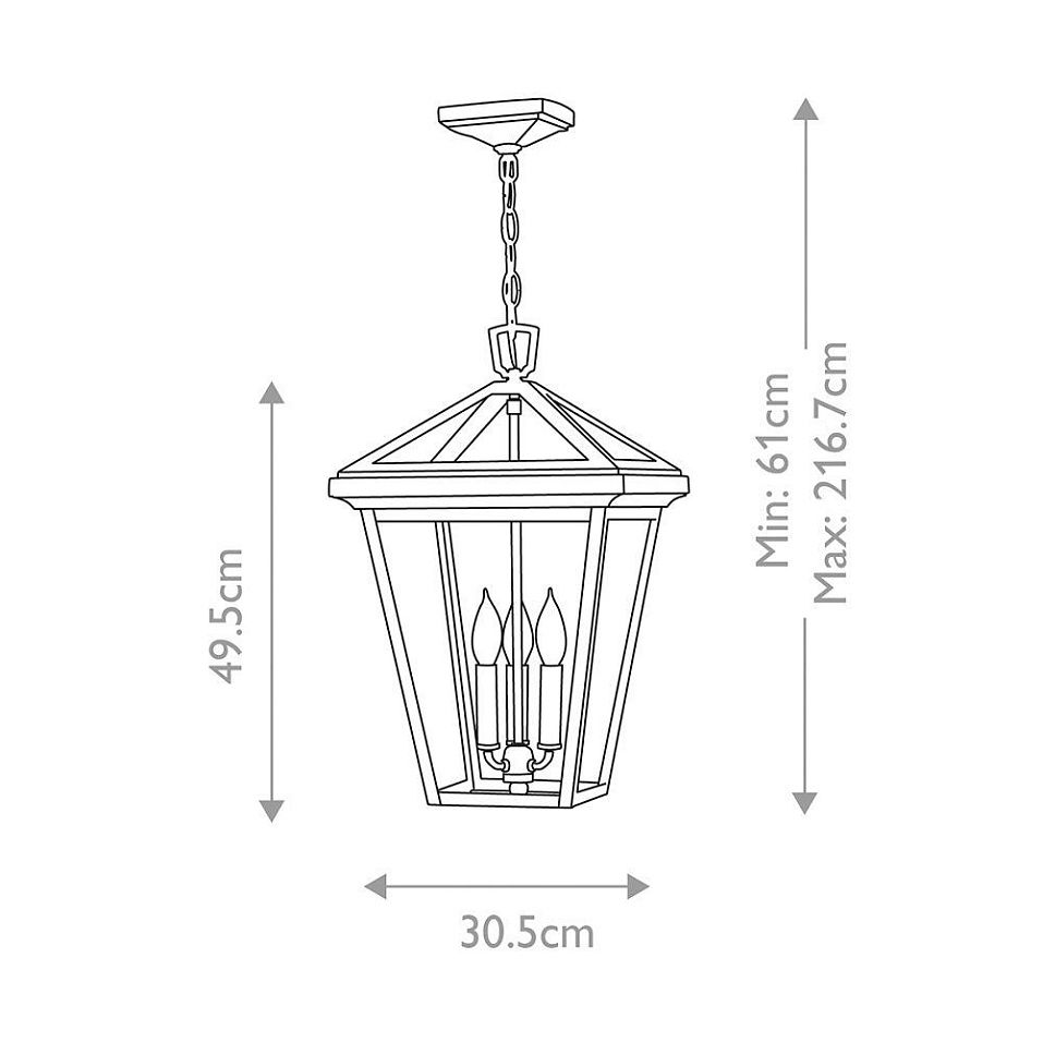 QN-ALFORD-PLACE8-L-MB ALFORD PLACE Museum Black/Clear // подвесной E14 3х40  х   