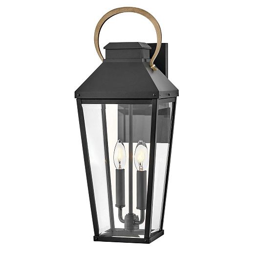 HK-DAWSON-L DAWSON Black with Burnished Bronze accent /Clear// настенный E14 2х40  х  HK-DAWSON-L