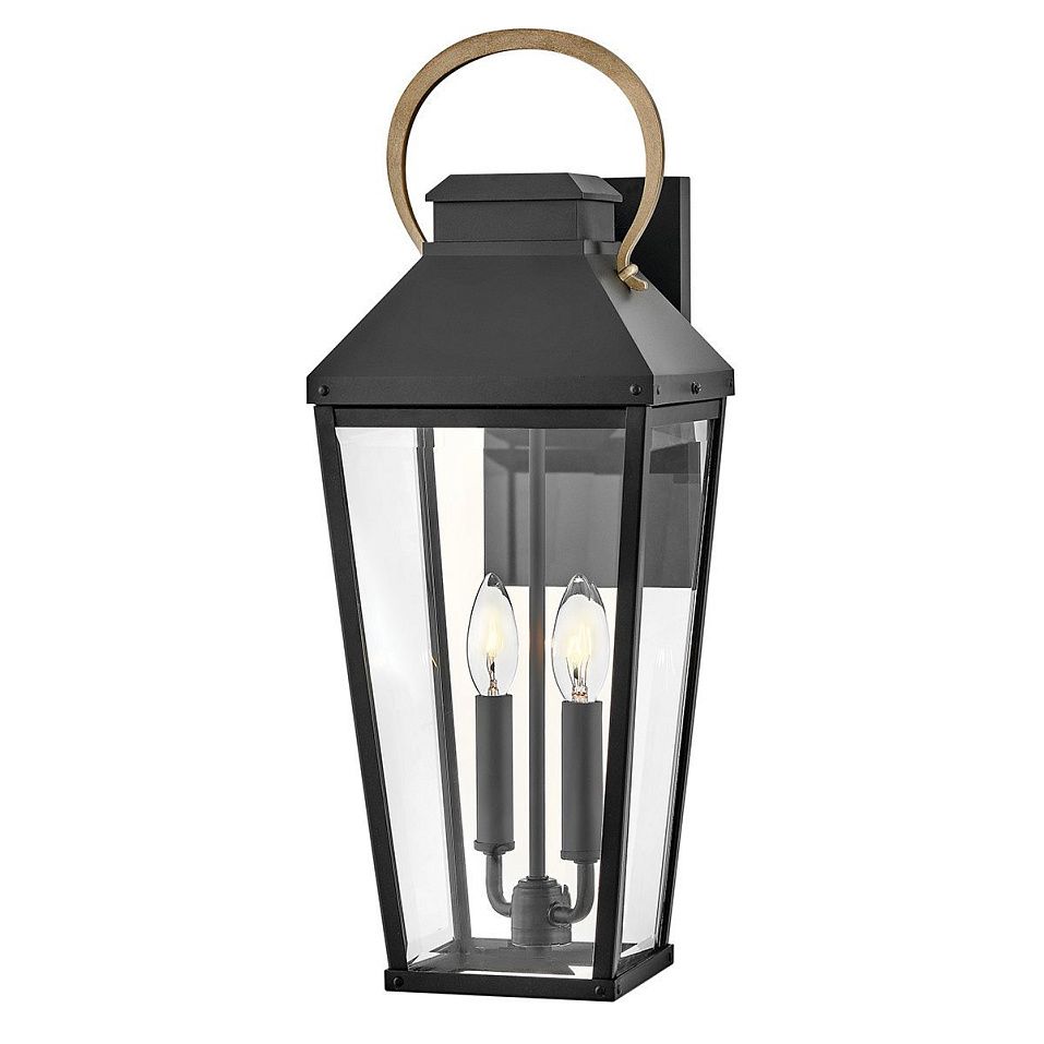 HK-DAWSON-L DAWSON Black with Burnished Bronze accent /Clear// настенный E14 2х40  х   