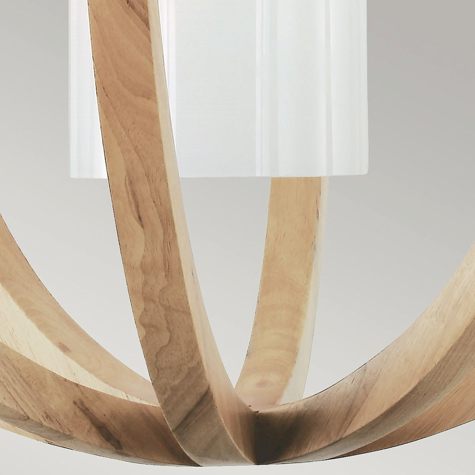 FE-ALLIER-P-L-LW ALLIER Light Wood/Brushed Steel/opal// подвесной E27 1х60  х   