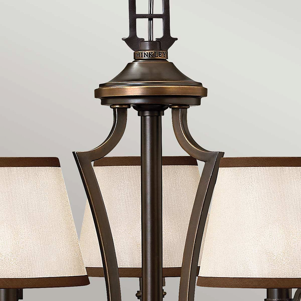 HK-PLYMOUTH3 PLYMOUTH Olde Bronze /Beige Organza// подвесной E14 3х40  х   