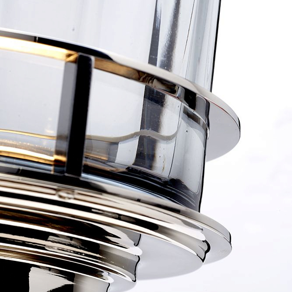 QN-ARNO-SMOKE-PN ARNO Polished Nickel/Smoked tint glass// настольный GX-53 1х9  х   