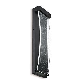 QN-KABO-S-BK KABO Textured Black/Clear Seeded // настенный LED 1х6  х  QN-KABO-S-BK