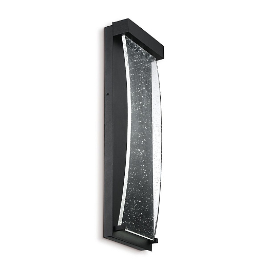 QN-KABO-S-BK KABO Textured Black/Clear Seeded // настенный LED 1х6  х  QN-KABO-S-BK