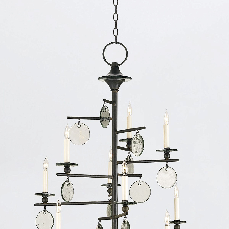 QNC-SETHOS-12P-ABK SETHOS Old Iron/ Recycled Glass/// подвесной E14 12х60  х   