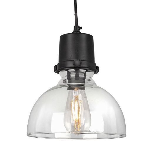 PL-37007  черный/прозрачный// подвесной E27 1х60  х  PL-37007