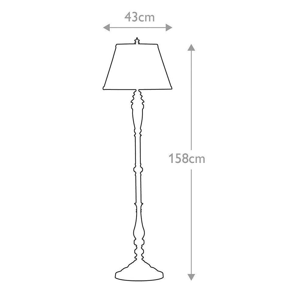 FE-LINCOLNDALE-FL LINCOLNDALE Astral Bronze/Beige// напольный E27 1х60  х   