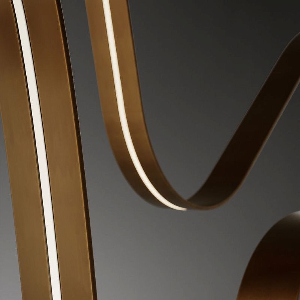 027S1M14.CE/UL BISSA SUSPENSION Délabré Brass /// подвесной LED 2х22,5  х   