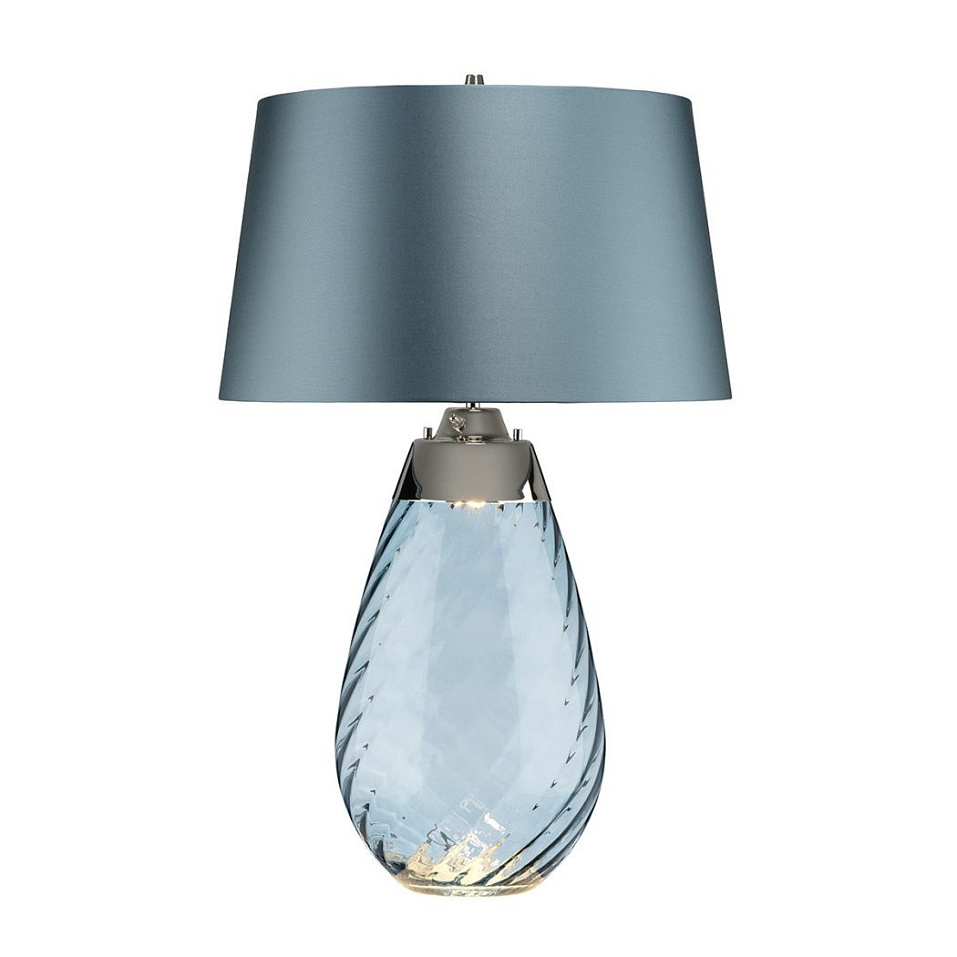 LENA-TL-L-BLUE LENA голубой/никель/синий// настольный E27 1х60 GU10LED 1х7   