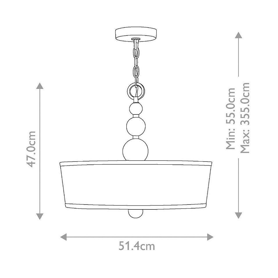 HK-ZELDA-P-B-PN  ZELDA Polished Nickel/White//матовый подвесной E27 3х60  х   