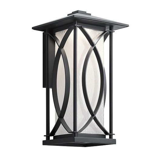 QN-ASHBERN-M ASHBERN Textured Black/Clear// настенный E27 1х60  х  QN-ASHBERN-M
