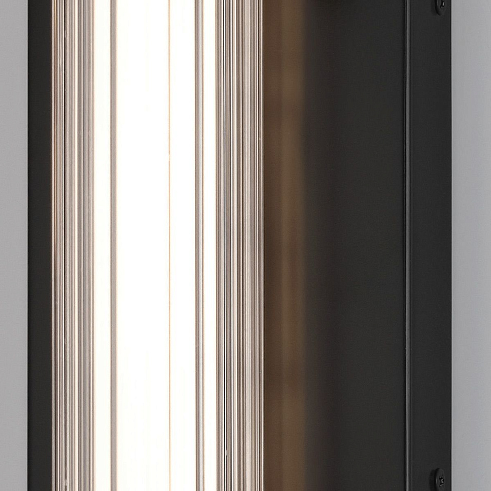 QN-FAYTON-M-BK FAYTON Matte Black/Clear// настенный LED 1х21,6  х   
