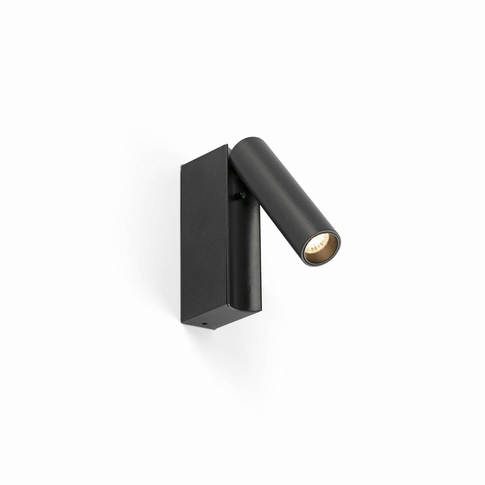 62751 CRONOS Matt Black+Textured Black/Matt Black//прозрачный настенный LED 1х4.5  х   