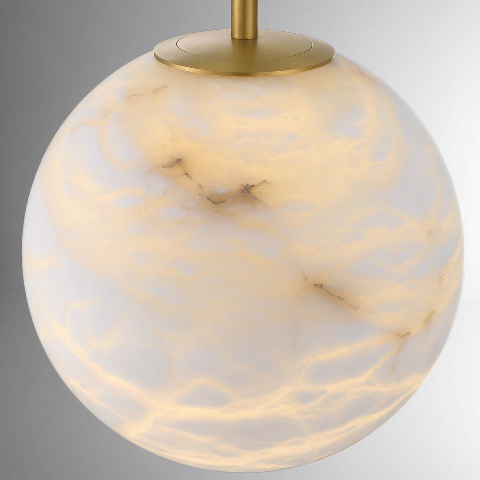 QN-KEPLER-1P-M-BG KEPLER Brushed Gold/White// подвесной LED 1х15  х   
