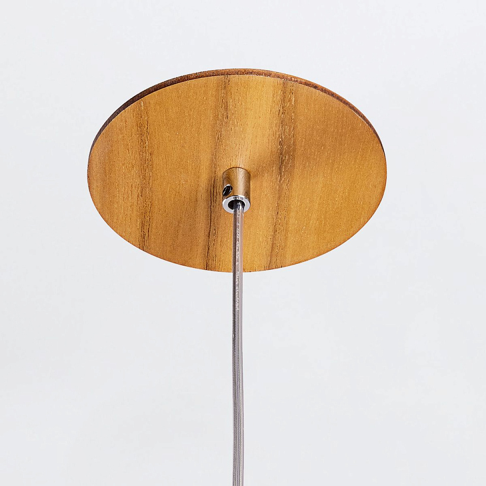 QN-ANGULAR-P-S-TEAK ANGULAR Teak Veneer /Nickel Plated Aluminium/Teak Veneer// подвесной E27 1х40  х   