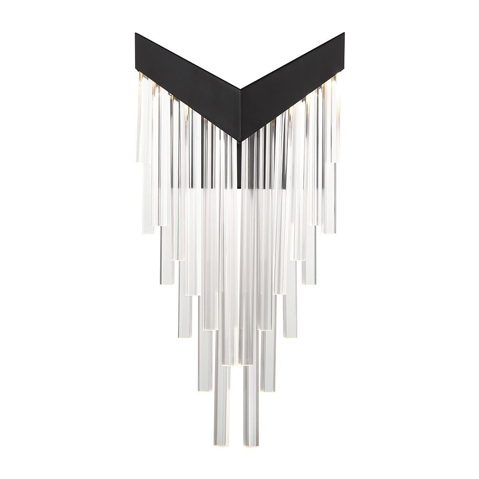 QN-VIVIEN-1W-BK VIVIEN Matte Black/Clear// настенный LED 1х12  х   