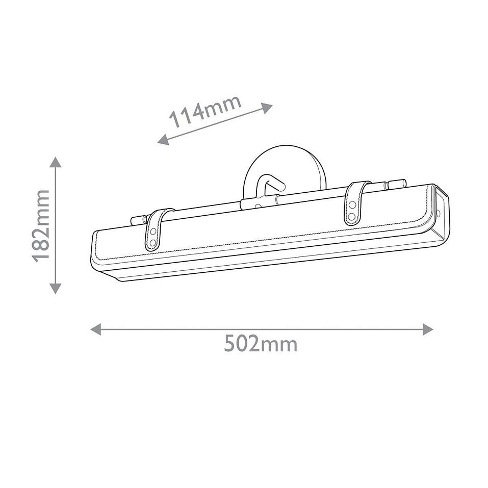 QN-VALISE-PL-W-VBS-TL VALISE Vintage Brass/Tuxedo Leather///Frosted  подсветка для картин LED 1х18     