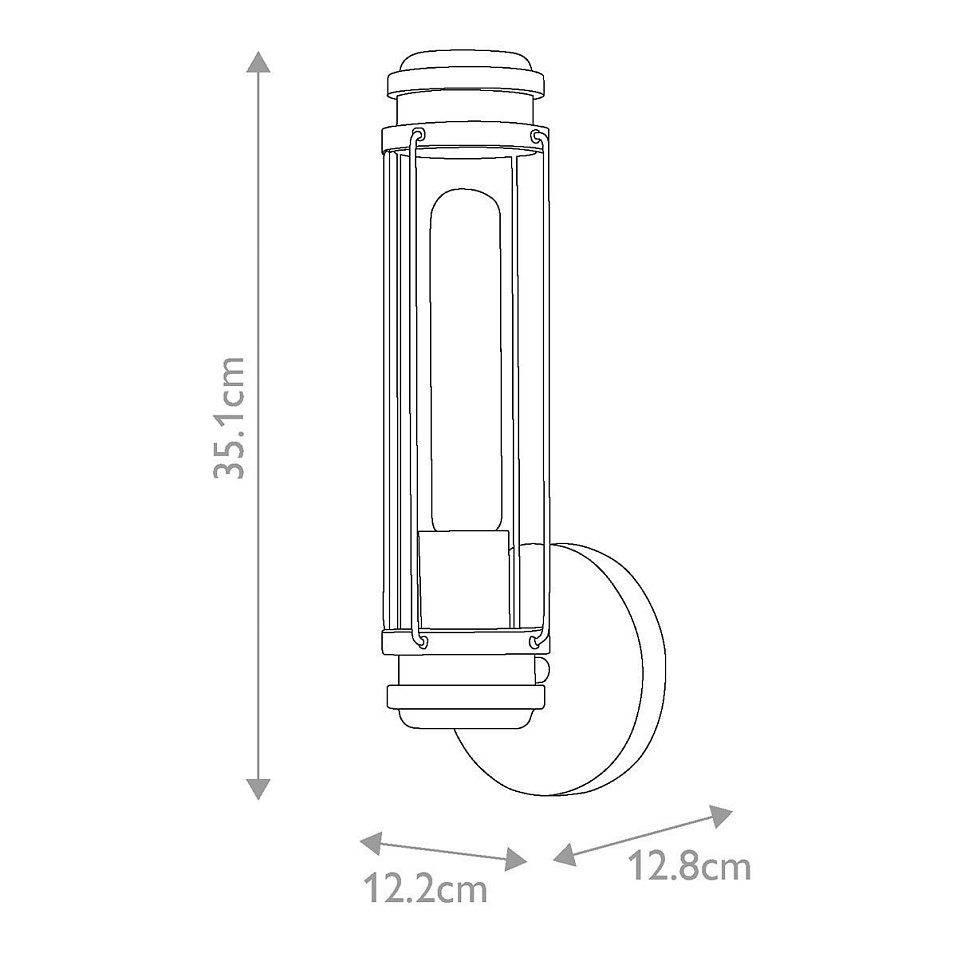 HK-MASTHEAD1-HBBK MASTHEAD Heritage Brass & Black /Clear// настенный E27 1х40  х   