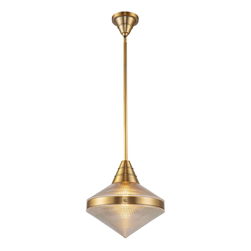 QN-WILLARD-P-VBS-PG  WILLARD Vintage Brass/Clear Prismatic// подвесной E27 1х60  х   